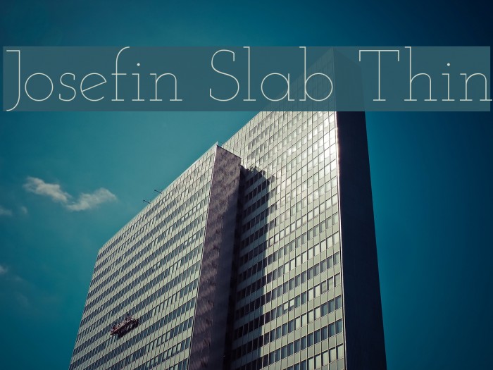 Josefin Slab Thin Font examples