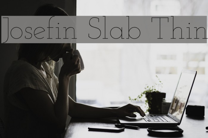 Josefin Slab Thin Font examples