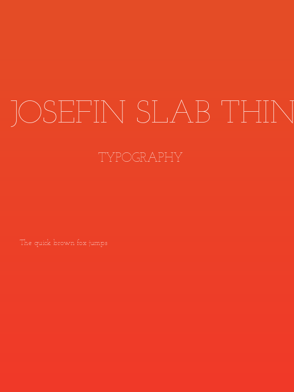 Josefin Slab Thin Poster