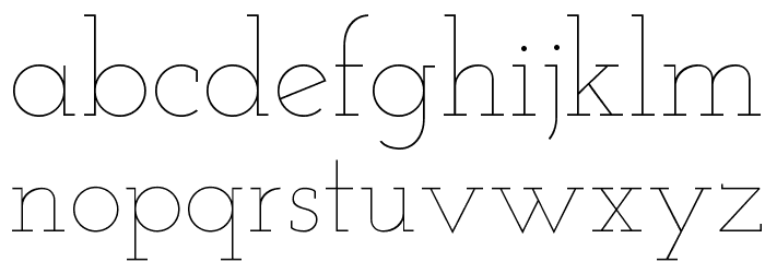 Josefin Slab Thin Font LOWERCASE