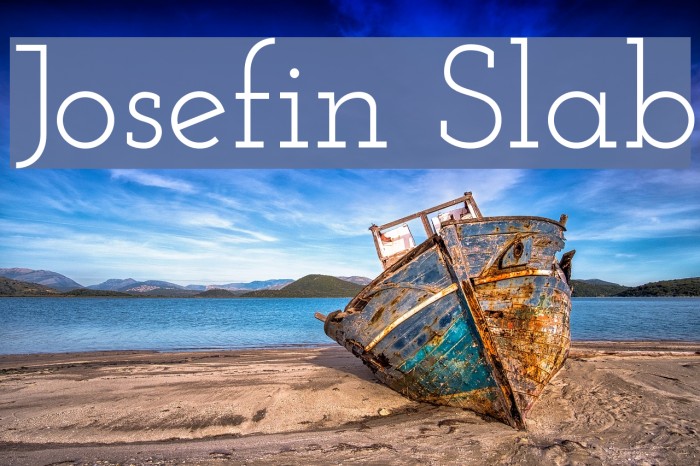 Josefin Slab Font examples