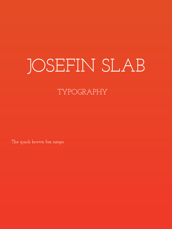 Josefin Slab Poster