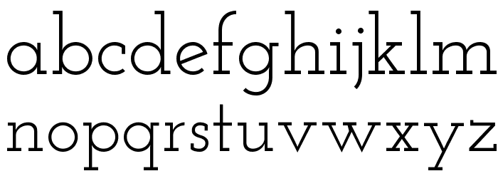 Josefin Slab Font LOWERCASE