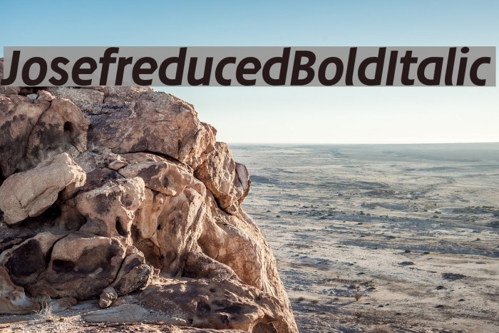 Josefreduced-BoldItalic Font examples