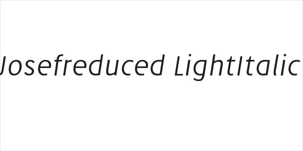 Josefreduced-LightItalic Logo