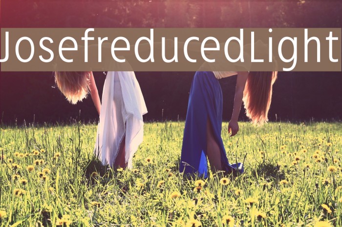 Josefreduced-Light Font examples