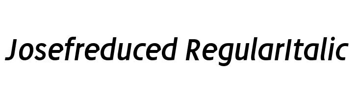 Josefreduced-RegularItalic Font