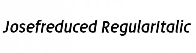 Josefreduced-RegularItalic  لخطوط تنزيل