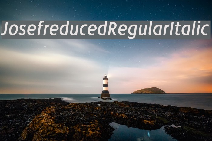 Josefreduced-RegularItalic Font examples