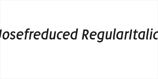 Josefreduced-RegularItalic Logo