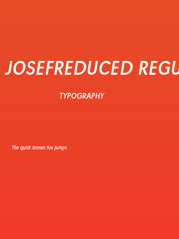 Josefreduced-RegularItalic Poster