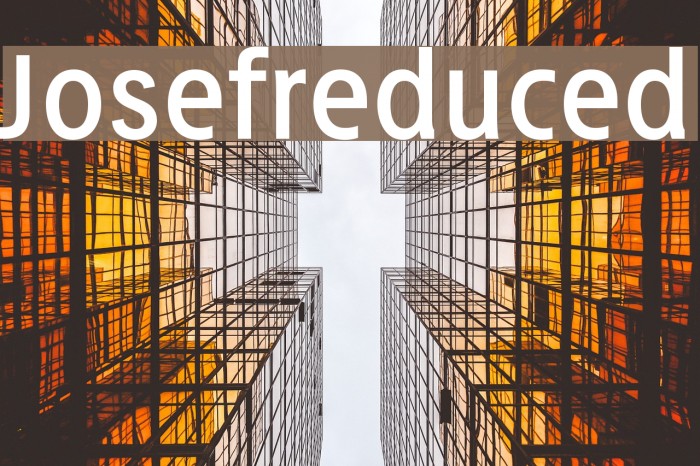 Josefreduced Font examples