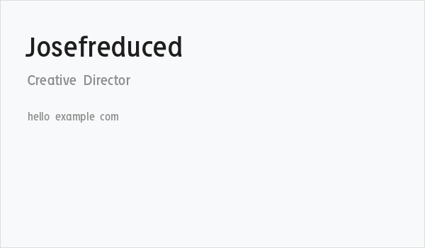 Josefreduced Business Card