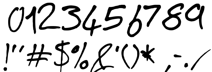Josh Handwriting Font OTHER CHARS