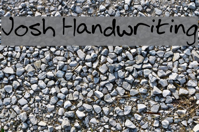 Josh Handwriting Font examples