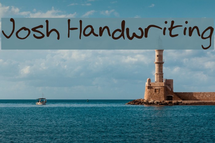 Josh Handwriting Font examples