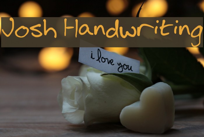 Josh Handwriting Font examples