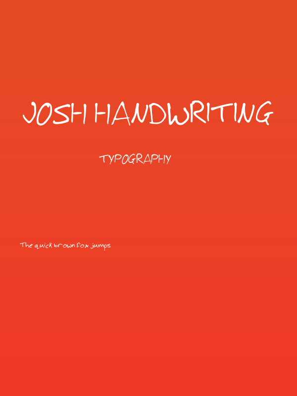 Josh Handwriting Poster
