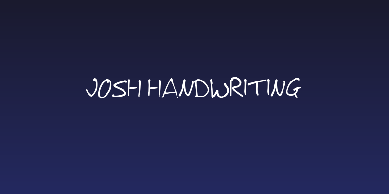 Josh Handwriting Social Header