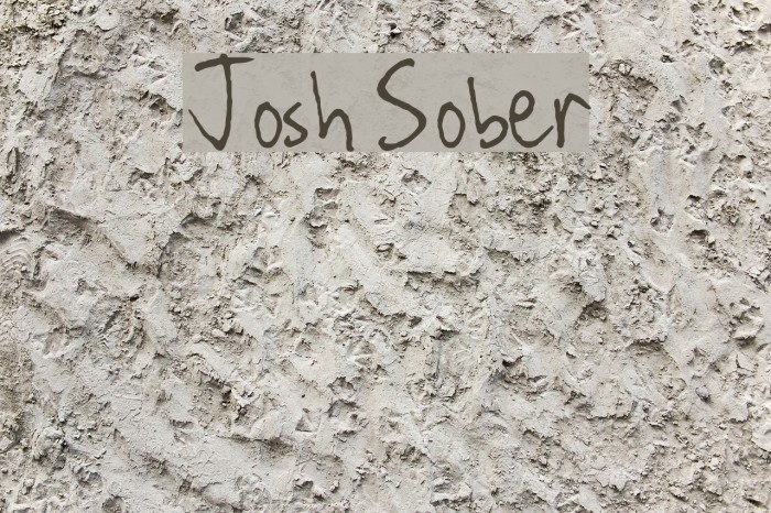 Josh Sober Font examples