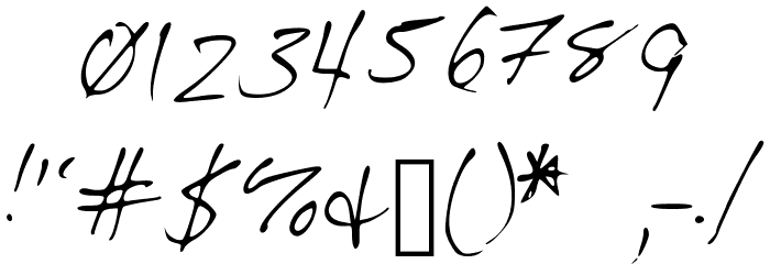 Josh_Script Font OTHER CHARS