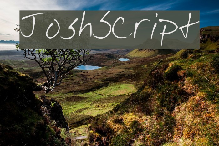 Josh_Script Font examples