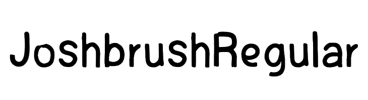 Joshbrush Regular  font caratteri gratis