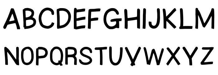 Joshbrush Regular 字体 大写