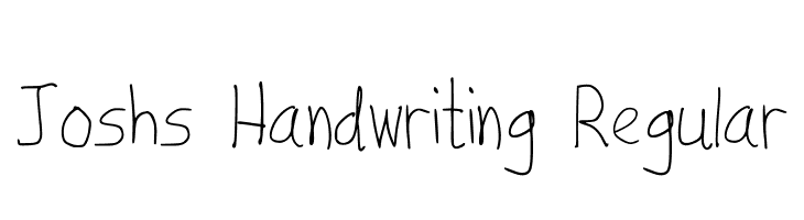 Joshs Handwriting Regular  नि: शुल्क फ़ॉन्ट्स डाउनलोड