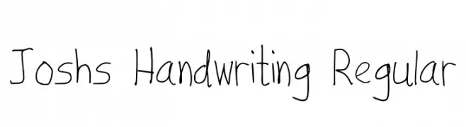 Joshs Handwriting Regular  font caratteri gratis