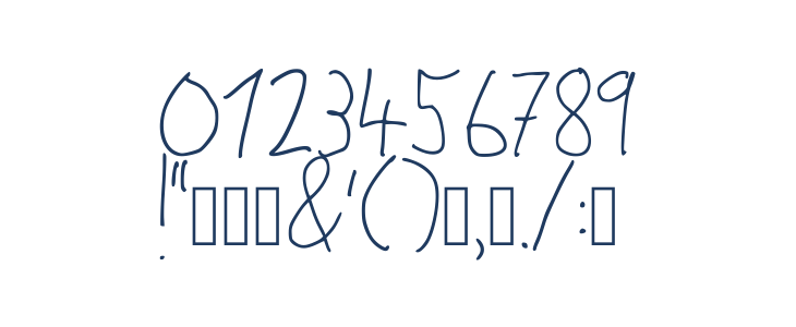 Joshs Handwriting Regular Other Characters