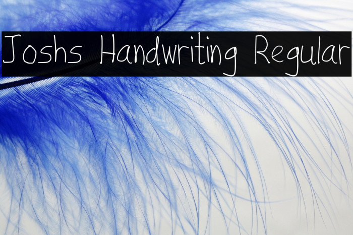 Joshs Handwriting Regular Example 1