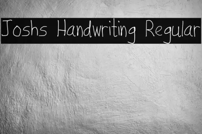 Joshs Handwriting Regular Font examples
