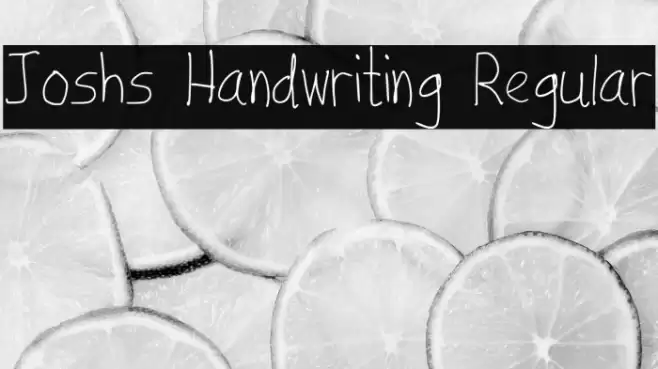 Joshs Handwriting Regular Font examples