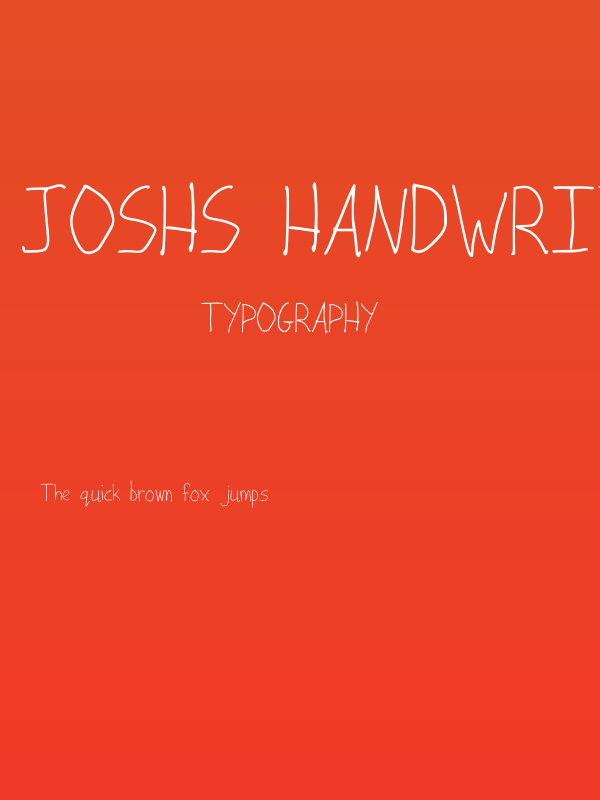 Joshs Handwriting Regular Poster