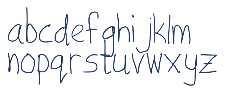 Joshs Handwriting Regular Lowercase