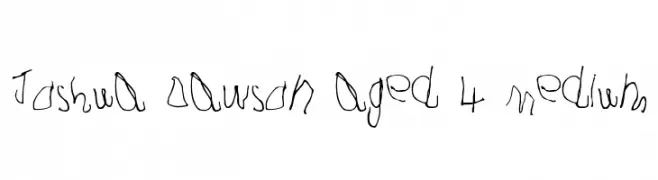 Joshua Dawson aged 4 Medium  नि: शुल्क फ़ॉन्ट्स डाउनलोड