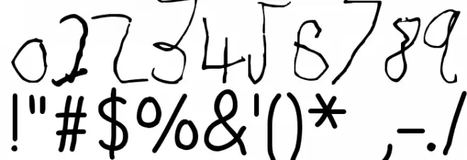 Joshua Dawson aged 4 Medium フォント その他の文字