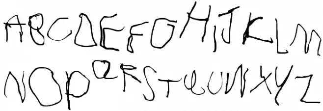 Joshua Dawson aged 4 Medium خط أحرف كبيرة