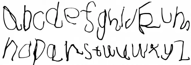 Joshua Dawson aged 4 Medium フォント 小文字