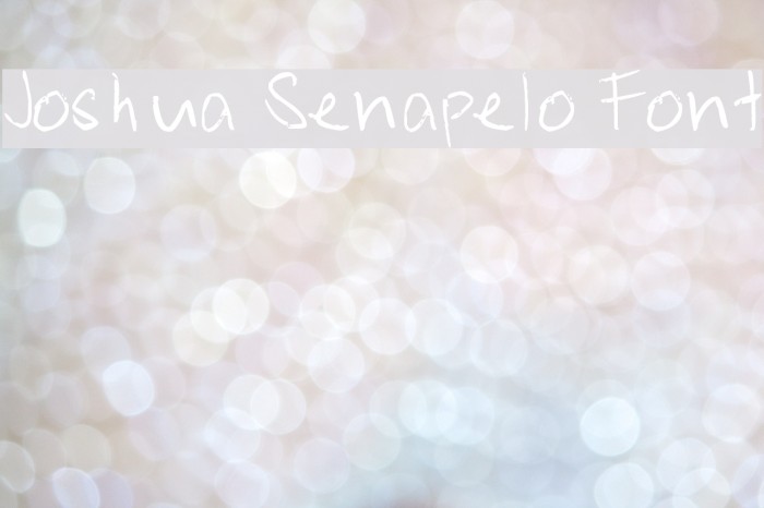 Joshua Senapelo Font Font examples