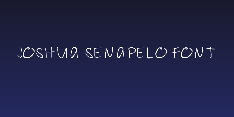 Joshua Senapelo Font Social Header