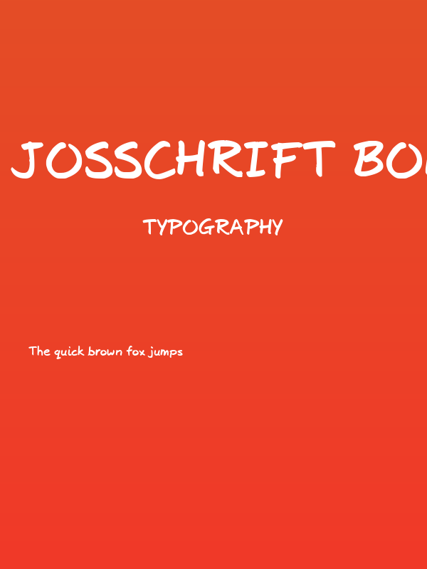 Josschrift Bold Poster