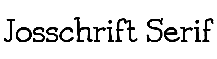 Josschrift Serif Font
