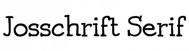 Josschrift Serif  नि: शुल्क फ़ॉन्ट्स डाउनलोड