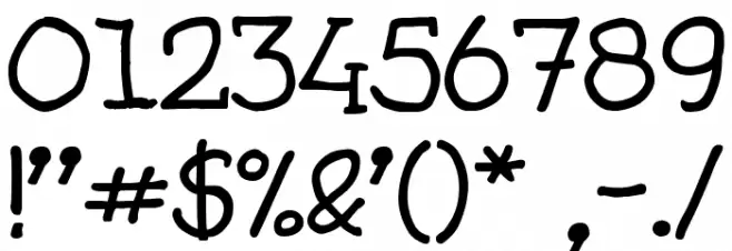 Josschrift Serif Font OTHER CHARS