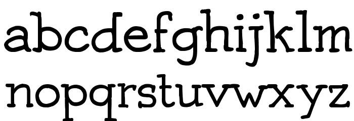 Josschrift Serif Font LOWERCASE