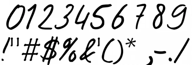 Josschrift Font OTHER CHARS