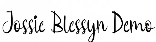 Jossie Blessyn Demo  Descarca Fonturi Gratis