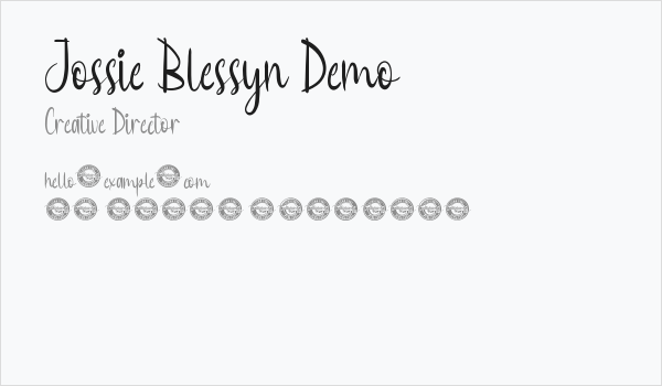 Jossie Blessyn Demo Business Card